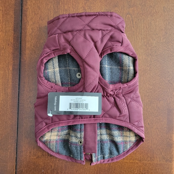 NEW | Fabdog | Dog Barn Coat | Pet Jacket | Burgundy Quilted Barncoat | 8" | XS - Picture 8 of 12